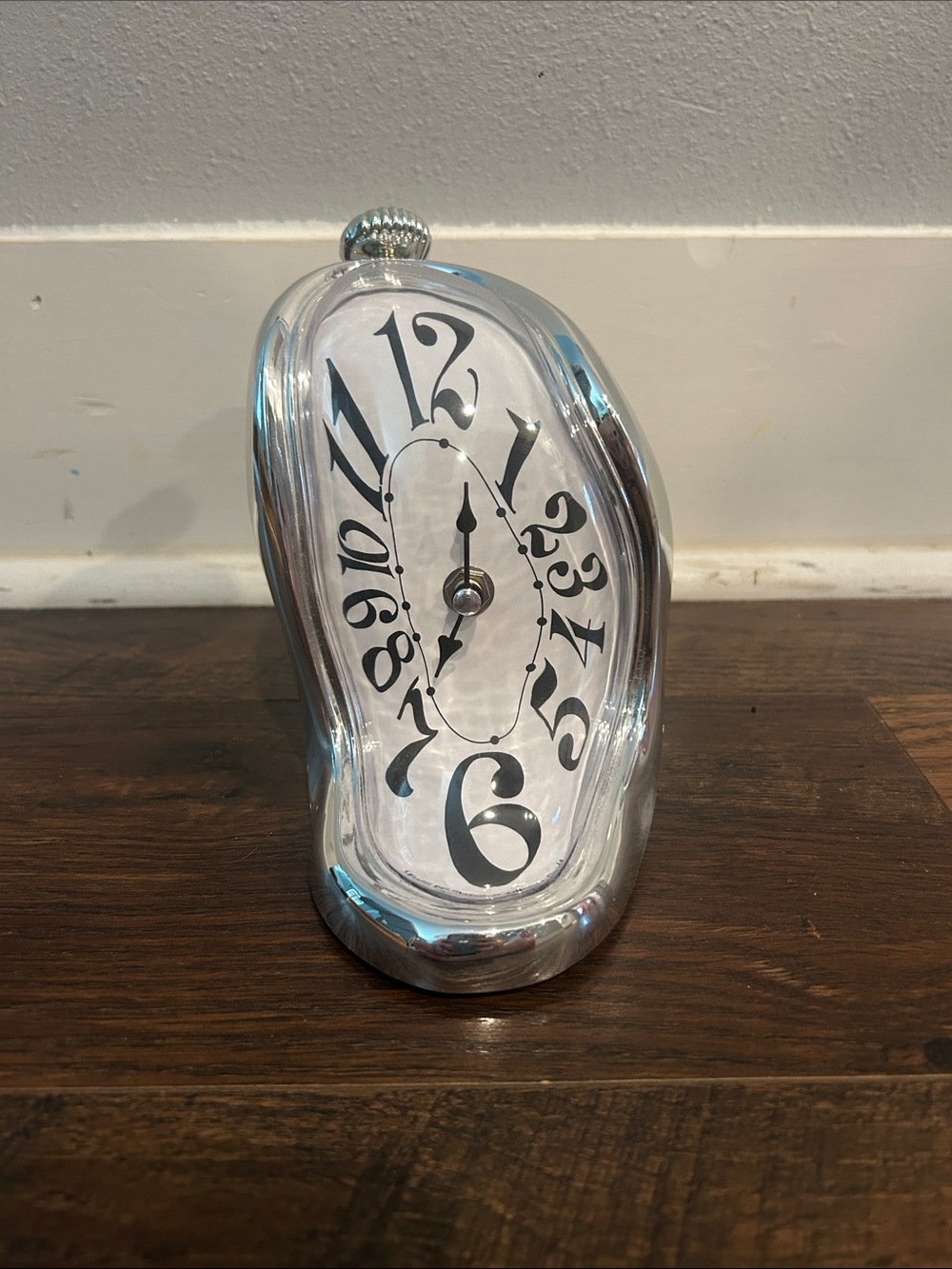 Silver Melting Clock Desk Clock from Dali museum